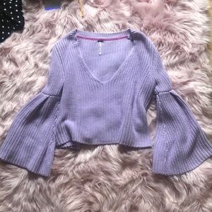 Purple crop sweater